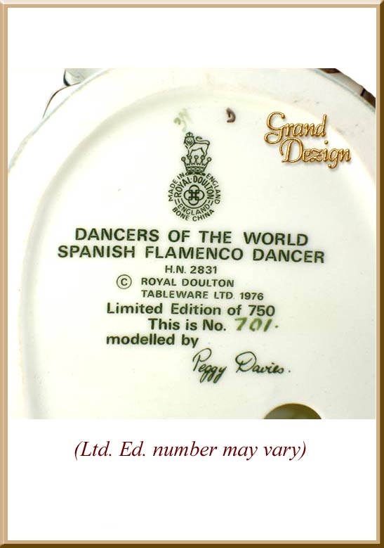 Spanish Flamenco Dancer HN2831 - Click Image to Close