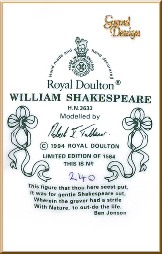 William Shakespeare HN3633 - Click Image to Close
