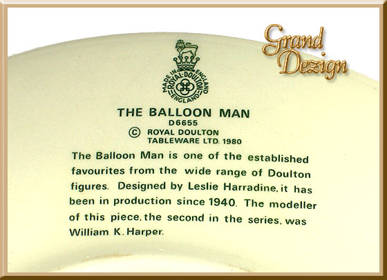 Balloon Man Collectors Plate Royal Doulton Figurine