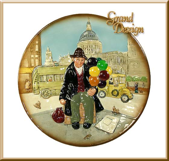 Balloon Man Collectors Plate Royal Doulton Figurine