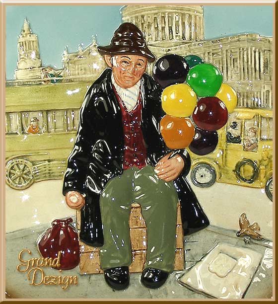 Balloon Man Collectors Plate Royal Doulton Figurine