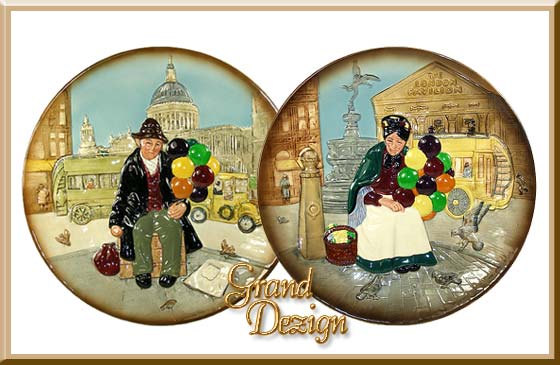 Balloon Man Collectors Plate Royal Doulton Figurine