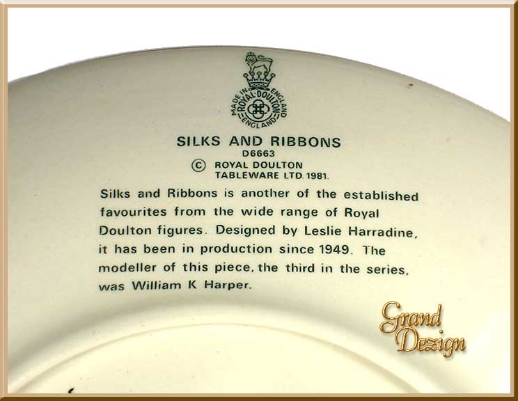 Silks and Ribbons Collectors Plate Royal Doulton Figurine